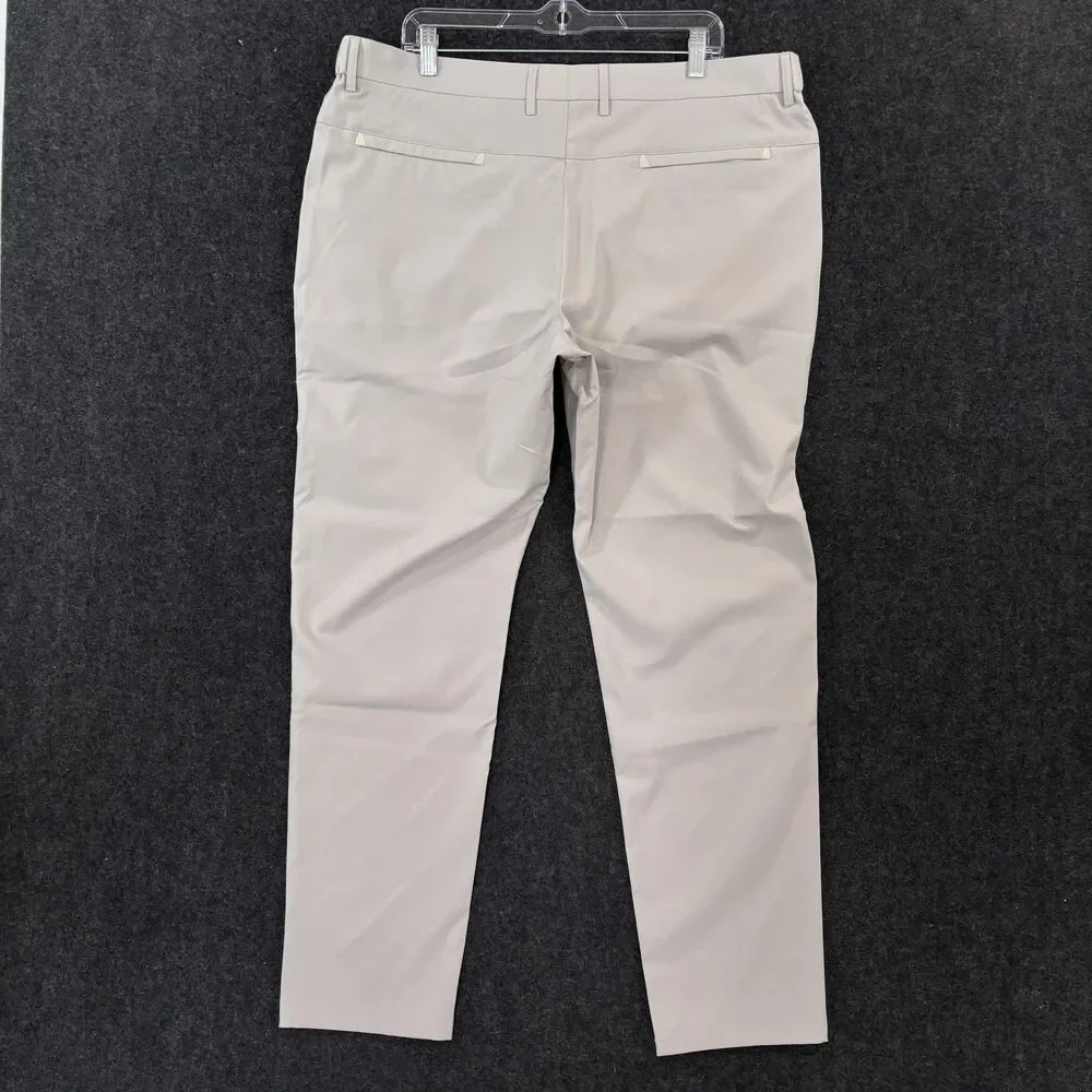 Jack Archer Jetsetter Pants Men's 38x32 Stone Khaki Microfiber Chino Casual